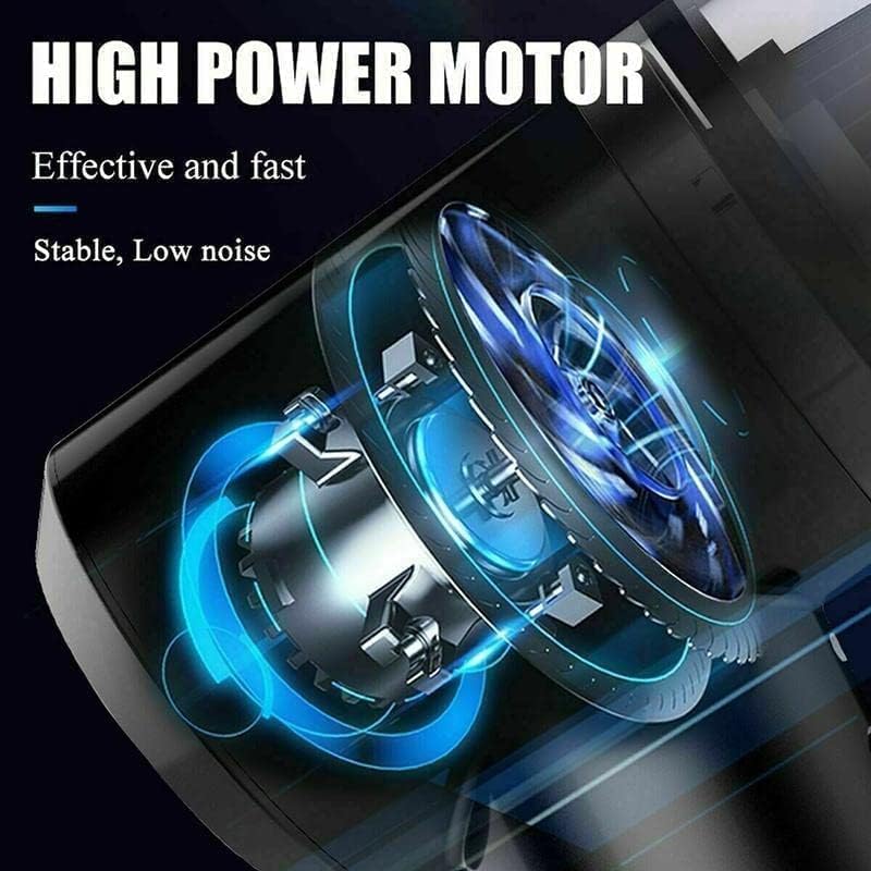 COVERLY Handheld Car Vacuum Cleaner Car Vacuum Portable Cordless 2 in 1 Air Duster and Vacuum Cleaner with LED Light MultiNozzles 120W High Power Hand Held Vacuum for Car Home Pet Office - Image 2