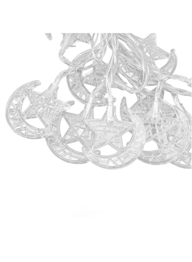 Ramadan String Lights - Moon Star Lamp for Home & Festival Decor Ramadan Decor Battery Operated - Image 3