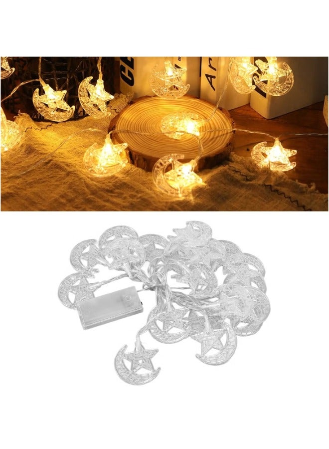 Ramadan String Lights - Moon Star Lamp for Home & Festival Decor Ramadan Decor Battery Operated - Image 4