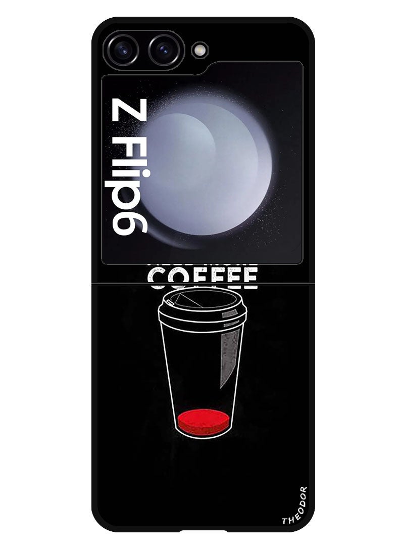 Theodor Protective Case Anti Scratch Shock Proof Bumper Cover For Samsung Galaxy Z Flip 6 More coffee - Image 1