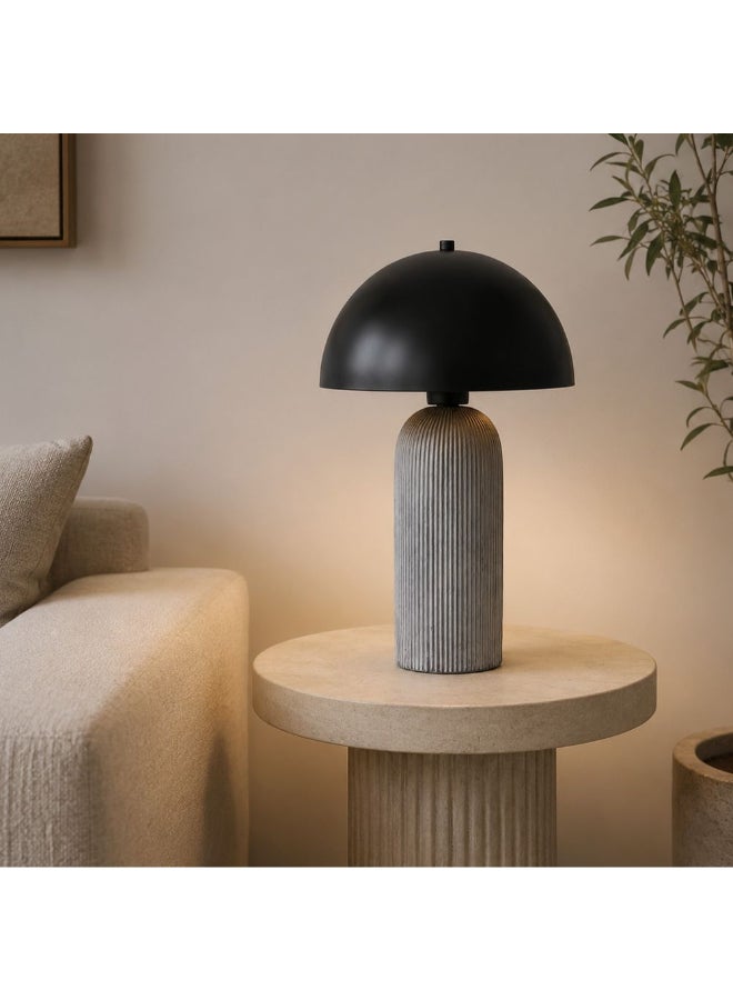 DANUBE HOME Zora Ceramic Table Lamp - Black - 35Cm - Image 5