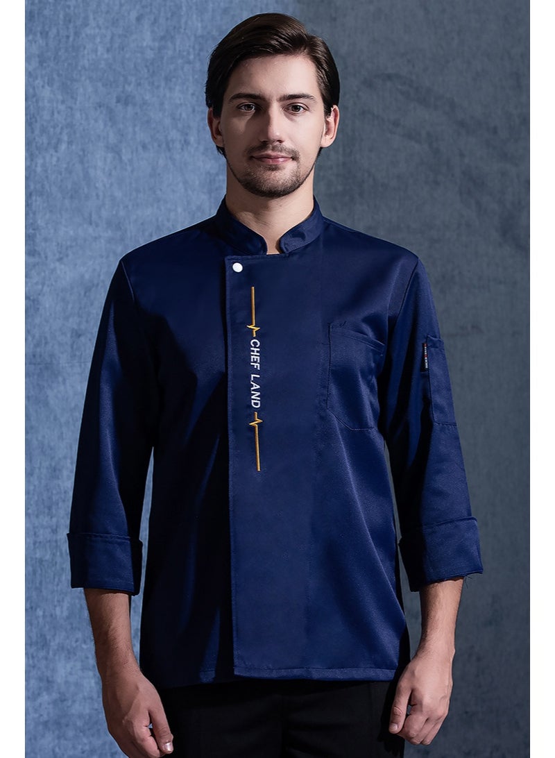 NIBEMINENT Kitchen Chef Uniform Chef Jackets Men Winter Work Clothes Works Jackets Cook Female Restaurant Clothes Workers Cook Clothes - Image 1