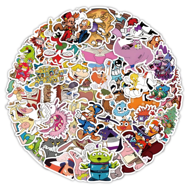 BERFLYTER 50Pcs Cartoon Anime from The 1990s Themes Waterproof Stickers for Water Bottle Cup Laptop Bike Skateboard Luggage Box Vinyl Graffiti Patches BRJKT - Image 1