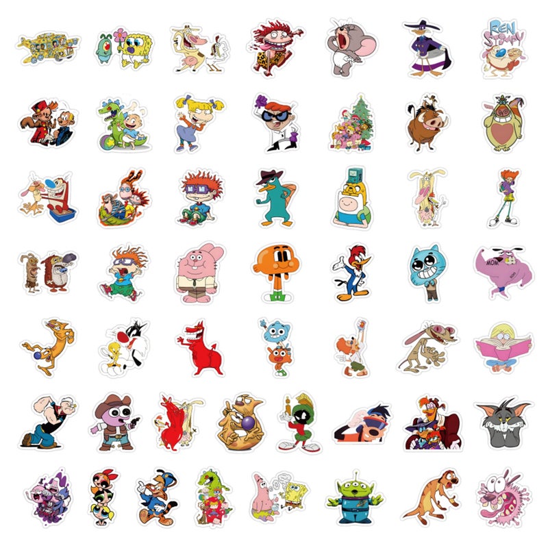 BERFLYTER 50Pcs Cartoon Anime from The 1990s Themes Waterproof Stickers for Water Bottle Cup Laptop Bike Skateboard Luggage Box Vinyl Graffiti Patches BRJKT - Image 2
