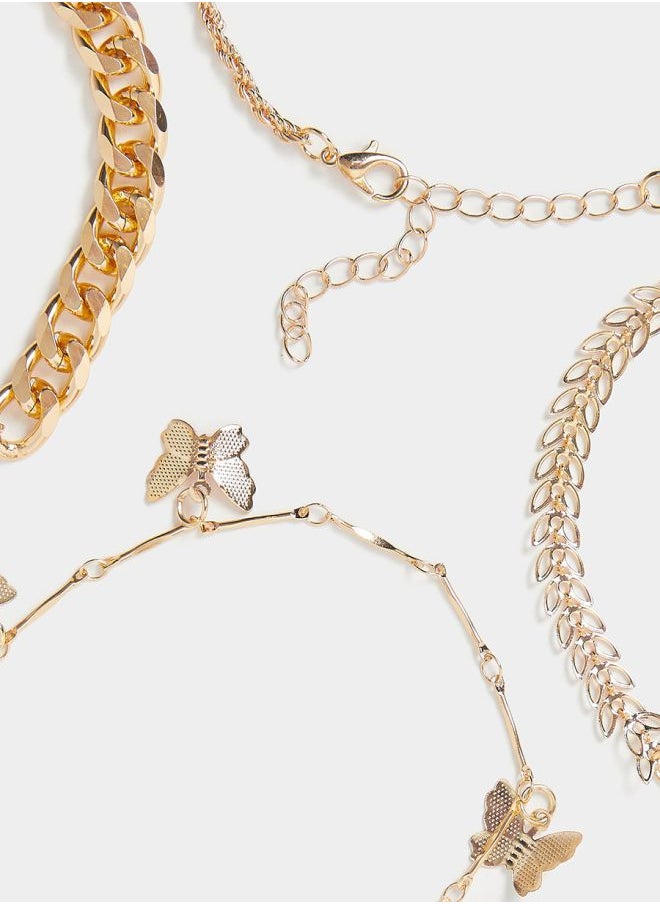 Styli - Set of 4 - Butterfly Chain Anklet - Image 1