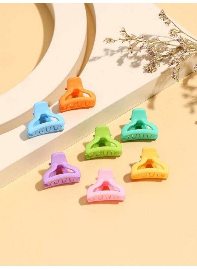 ZEELPETAL Square Claw Clips, Hair Claw Clips For Women & Girls, Small Hair Clips, Medium Rectangle Claw Hair Clip, Matte Banana Jaw Clips For Thin Half Hair (Rec, Multi Color) - Image 4