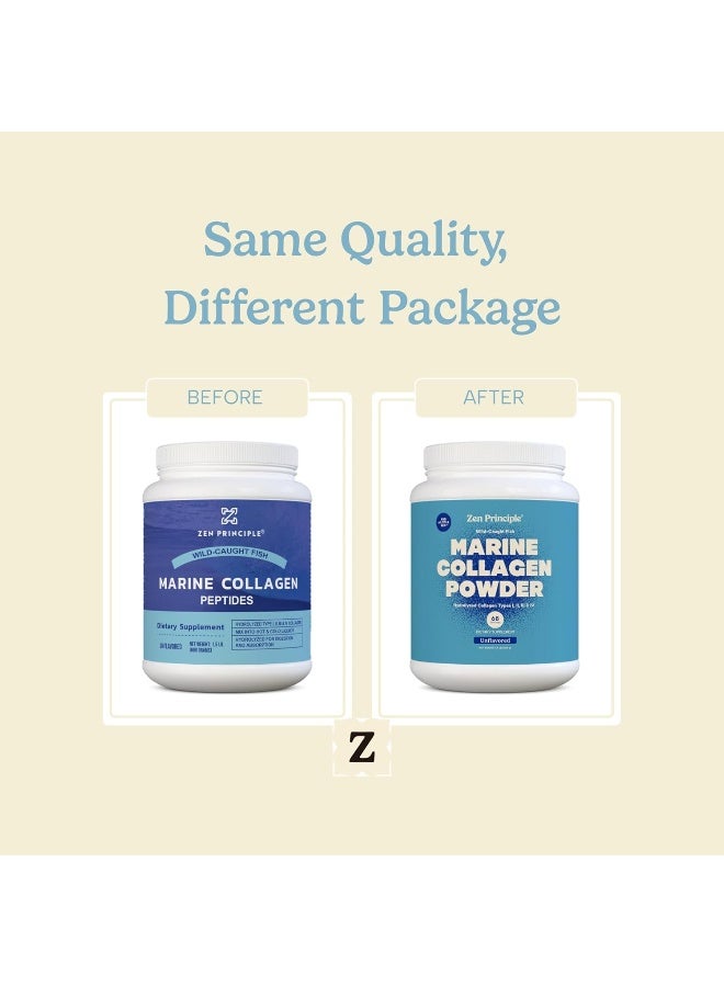 Zen Principle Principle Marine Collagen Peptides Powder 1.5 lb. Wild-Caught Fish, Non-GMO. Supports Healthy Skin, Hair, Joints and Bones.Hydrolyzed Type 1 & 3 Protein. Amino Acids.Unflavored, Easy to Mix. - Image 2