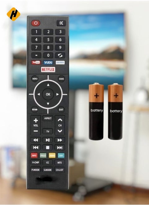 New Replacement Remote Control for Element OTT Smart TV Models ELSJ5017, ELSW3917BF, E4SFT5517, E4SFT5017, E4STA5017 – Easy to Use, No Setup Required