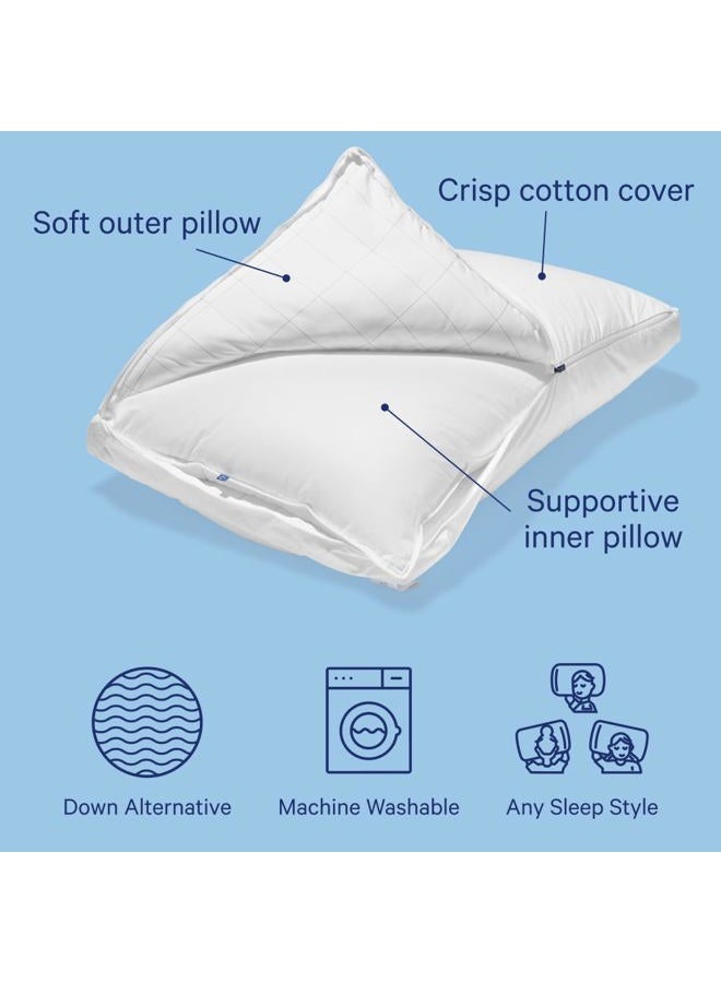 Casper Sleep Pillow for Sleeping, King, White - Image 2