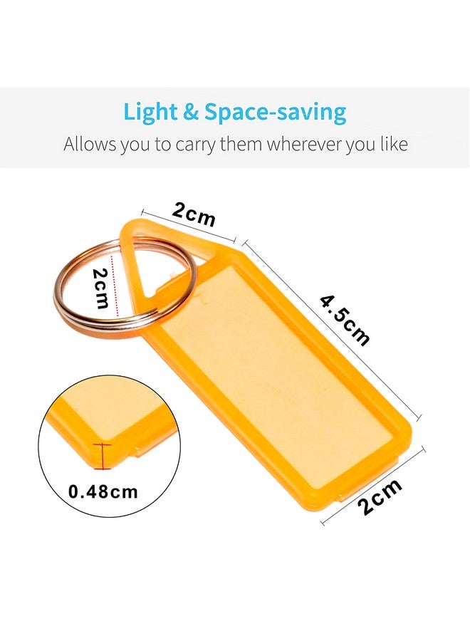 SNDIA 50 قطعة علامة مفاتيح متعددة الألوان مع ملصقات أسماء متنوعة مع حلقة مفاتيح مزدوجة الجانب وحلقة مفصولة للمكتب، المنزل - بلاستيك - Image 4