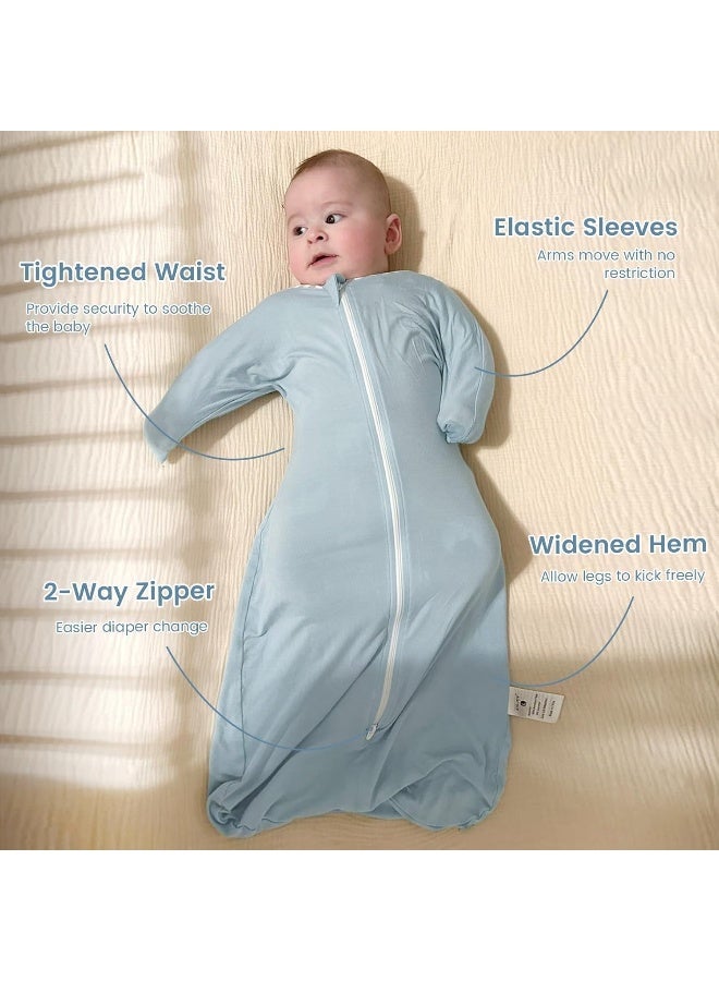 ZIGJOY Shark-Fin Transition Swaddle - 0.5 Tog Rayon Made from Bamboo Sleep Sack - Image 4