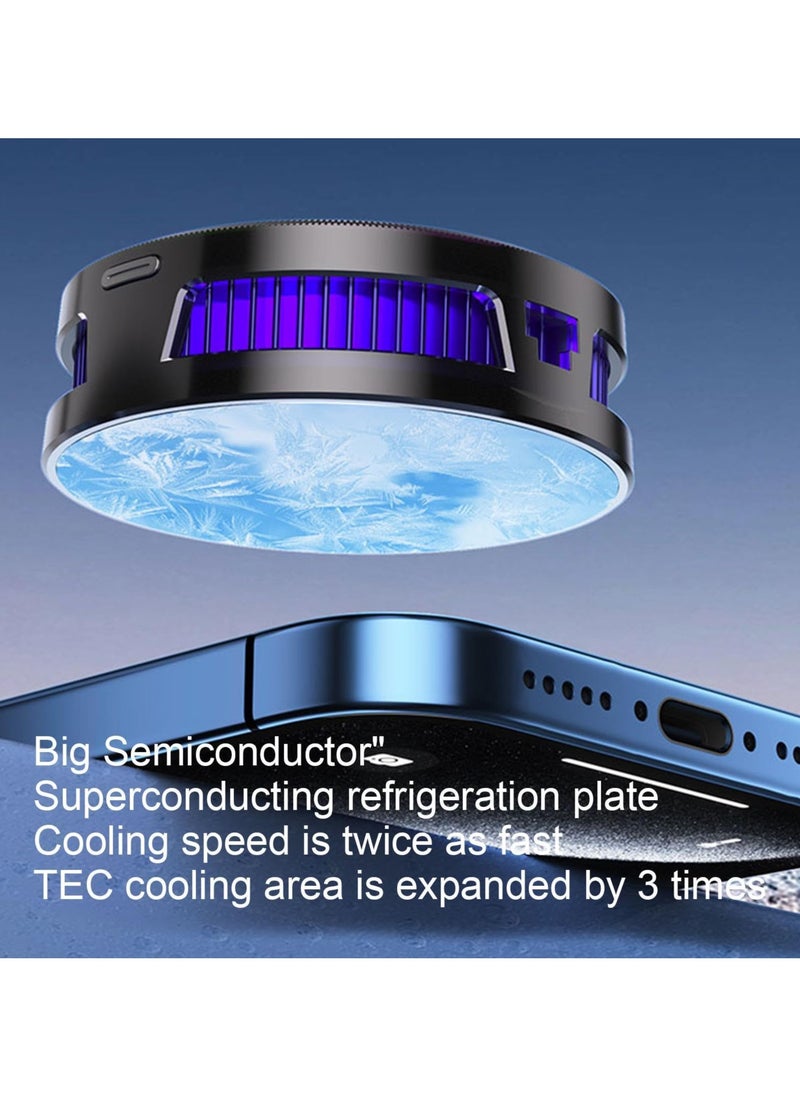 SYOSI Phone Cooling Fan, Magnetic Mobile Phone Radiator, RGB Mobile Phone Cooling Fan, RGB Mobile Phone Cooling Fan, Phone Radiator with Semi-Conductor Cooling Chip, RGB Cell Phone Cooler for Games  - Image 5