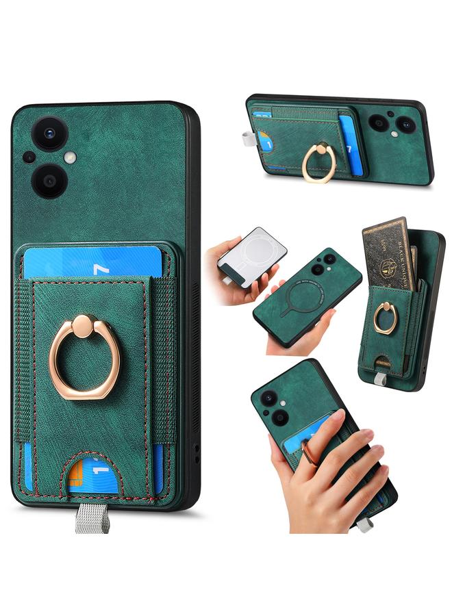 اس-توب جراب هاتف جلدي بتصميم كلاسيكي مع حقيبة بطاقات مغناطيسية قابلة للفصل لهاتف OPPO Reno7 Z 5G/F21 Pro 5G/Reno7 Lite - Image 1