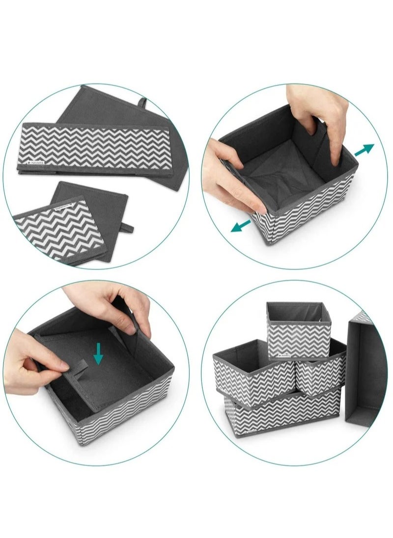 10 Pack Multifunctional Wardrobe Organiser Foldable Collapsible Closet Organizer Underwear Basket Cubes Containers for Storing Clothes