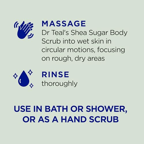 Dr Teal's Shea Sugar Scrub, Eucalyptus & Spearmint Essential Oils, 19 oz (Pack of 3) - Image 3