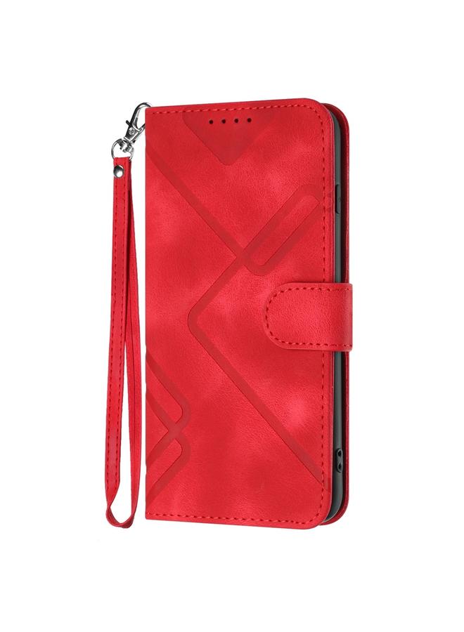 إيروريكس جراب هاتف من الجلد بتصميم خطوط لهاتف iPhone 16 Pro Max - Image 2