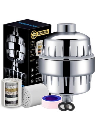 Shower Filter, 20 Stage Shower Head Filter for Hard Water with 2 Replaceable Filter Cartridges Universal Fit Shower Head Filter for Removing Chlorine, Impurities, Hard Water Effects - pzsku/ZAE512EA564284977410EZ/45/1746221891/ee80f44c-10d3-4d5b-bd18-7fb50b034bfb