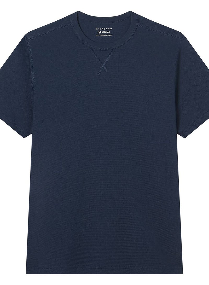 GIORDANO Men’s Regular Fit Stretch Waffle Tee - Image 3