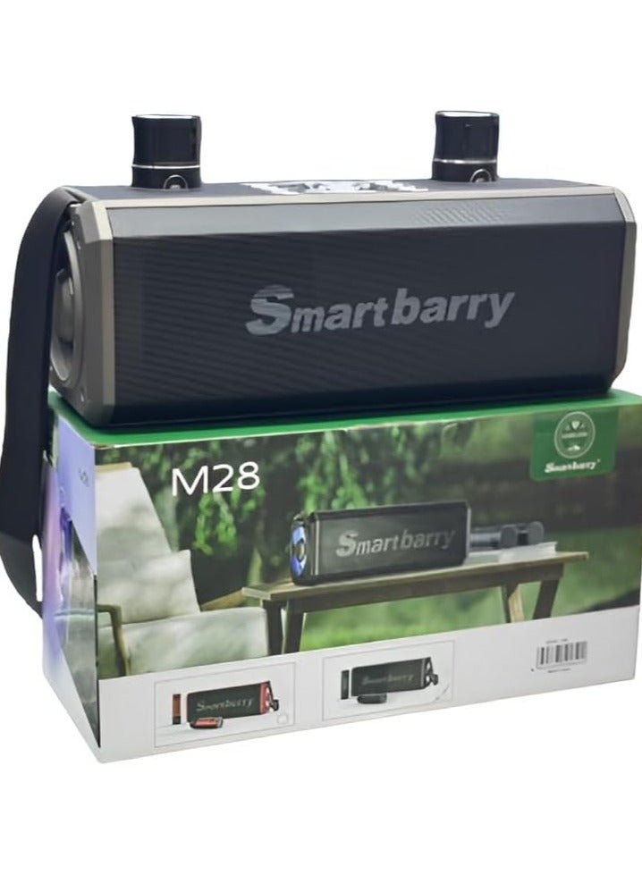 سمارت بيري جهاز كاريوكي محمول Smart Berry M28 مزود بمكبر صوت لاسلكي بتقنية البلوتوث مع ميكروفونين - Image 1
