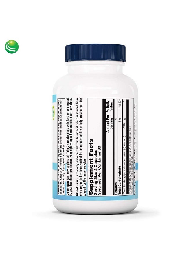 Monolaurin Vegan Gluten Free Non Gmo 120 Capsules - pzsku/ZAE51644DCA253924597FZ/45/_/1695145629/a40eef23-80ee-4bc6-9b8e-4418d6095f96