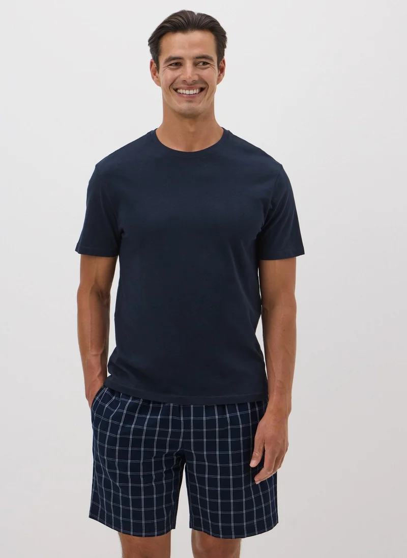Matalan 2 Pack Multi Woven Check Pyjama Shorts