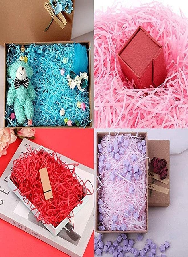 قصاصات ورقية مجعدة على شكل عشب من JK Gold/Crinkled Shredded Paper Confetti for Hamper, Sl withket fill, Gift, Box Packing/Zeen, Craft, DIY Use/Raffia Crinkle Paper Strips (5 Pack (@139/- each), Grey) - Image 3