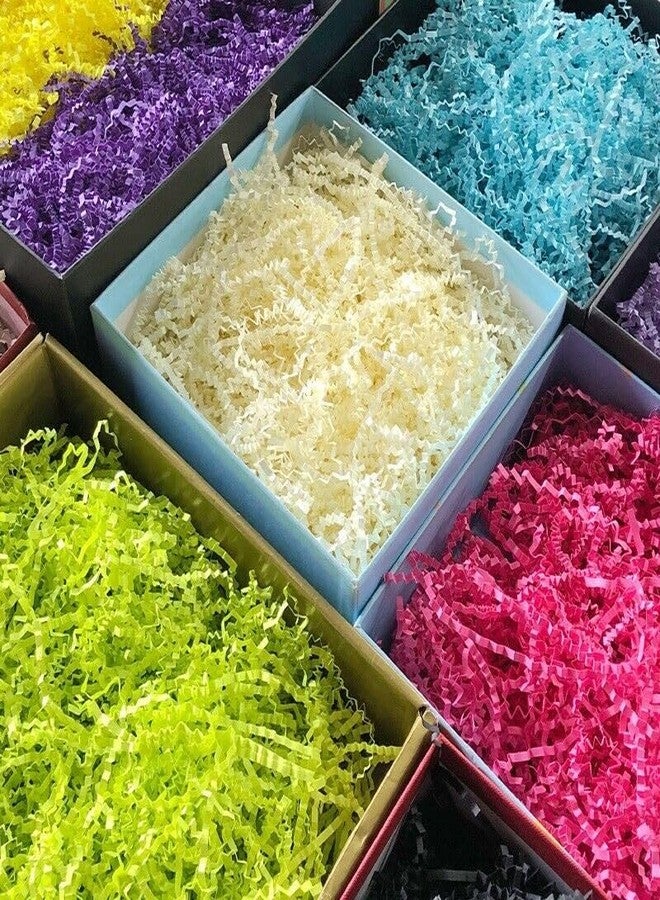 قصاصات ورقية مجعدة على شكل عشب من JK Gold/Crinkled Shredded Paper Confetti for Hamper, Sl withket fill, Gift, Box Packing/Zeen, Craft, DIY Use/Raffia Crinkle Paper Strips (5 Pack (@139/- each), Grey) - Image 5