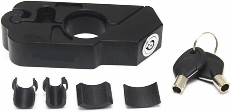 E-Bro Motorcycle Handlebar Grip Brake Lever Lock - Anti Theft Security Lock (Black) - Image 3