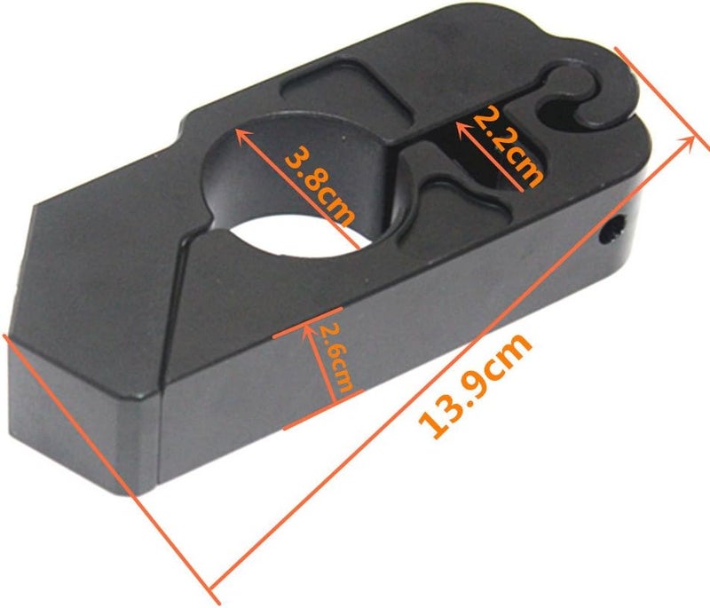 E-Bro Motorcycle Handlebar Grip Brake Lever Lock - Anti Theft Security Lock (Black) - Image 4