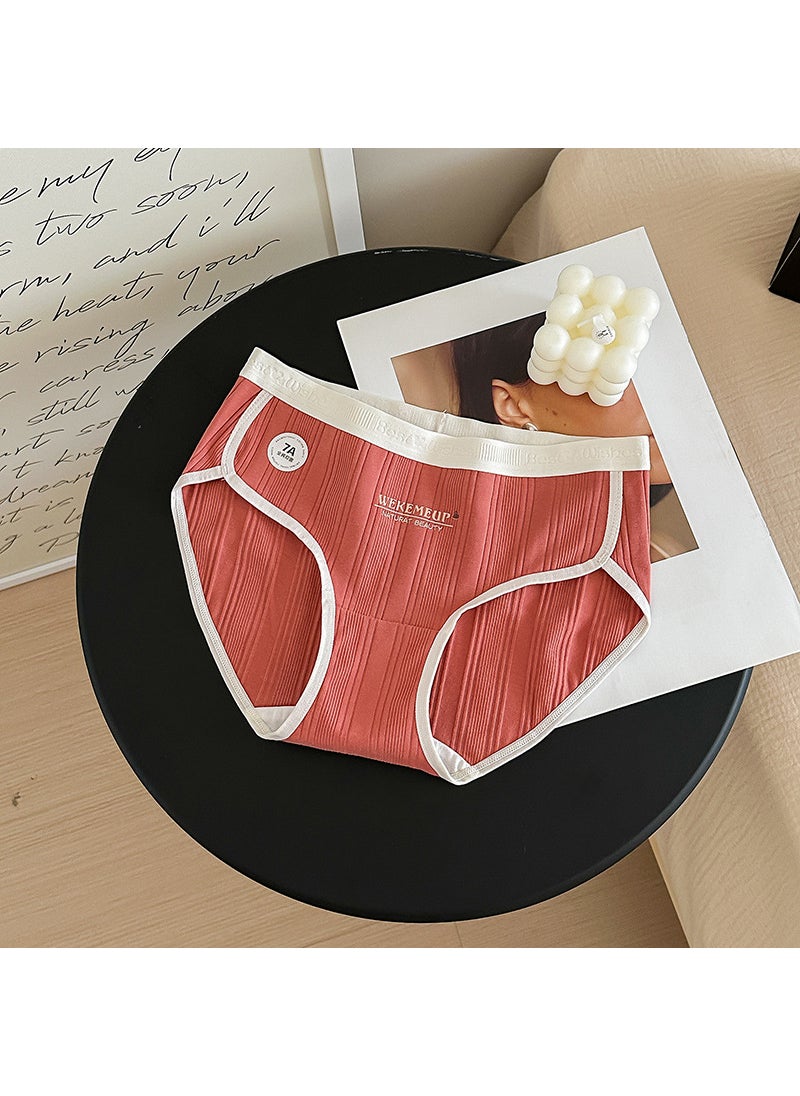 Generic - High-Slit American Briefs Comfortable Antibacterial Brick red - Image 1