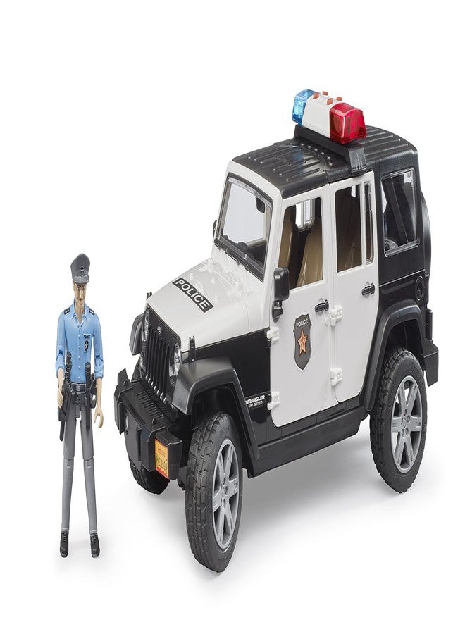 Bruder 02526 Jeep Rubicon Police car with Light skin Policeman, Jeep W/ Light Skin Policeman - Image 1