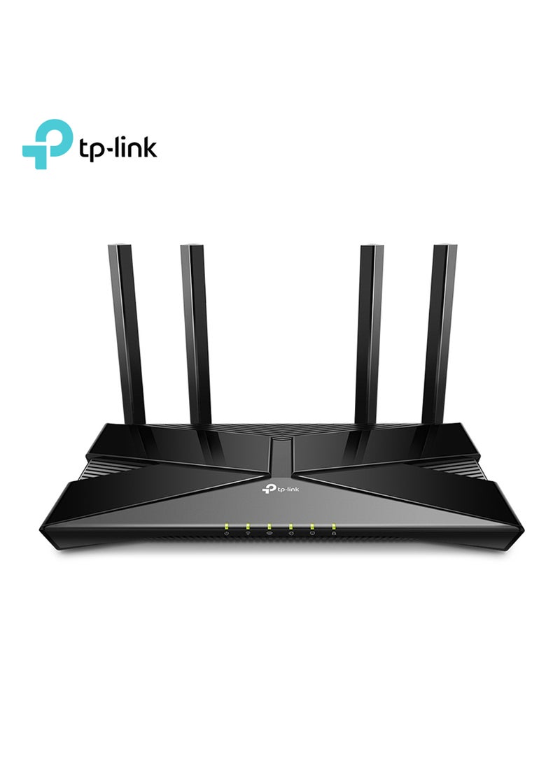 TP-LINK WiFi 6 AX1500 Smart Router, Wi-Fi 6 (802.11ax), Up to 1501 Mb/s WiFi Speed, Dual-Band 2.4 & 5GHz, 4x Fixed High-Performance Antennas, 4x LAN Ports, Archer AX10 Black - Image 1