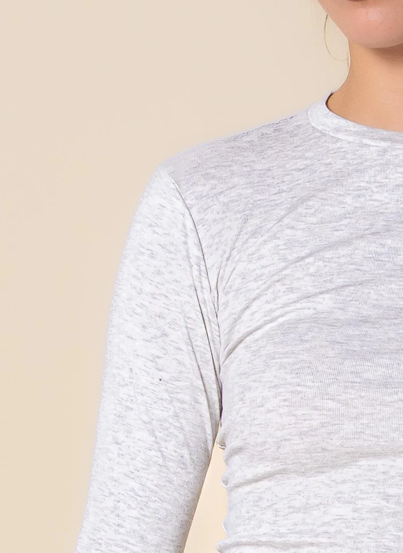 Shapes Grey SOFT COTTON LONG SLEEVE SET for Women | Best Price UAE