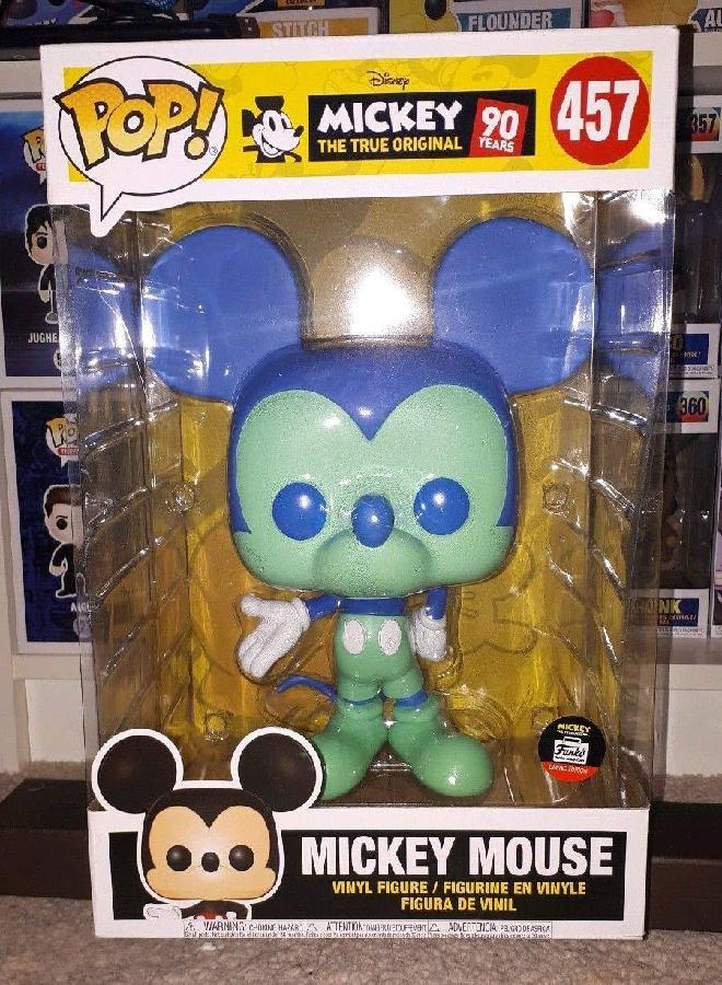 Funko Pop Mickey Mouse Blue/Green 10” Ten Inch Shop Exclusive Disney Rare - Image 3
