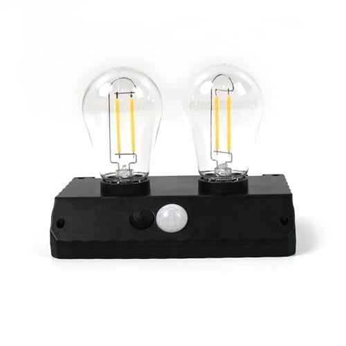 PremiumAV Solar Motion Sensor Wall Light YT-819 – 2W Outdoor LED Lamp with Dual Filament Bulbs, Auto On/Off for Garden, Patio, Walkway, Yard & Security Lighting (1 Pack) - Image 1