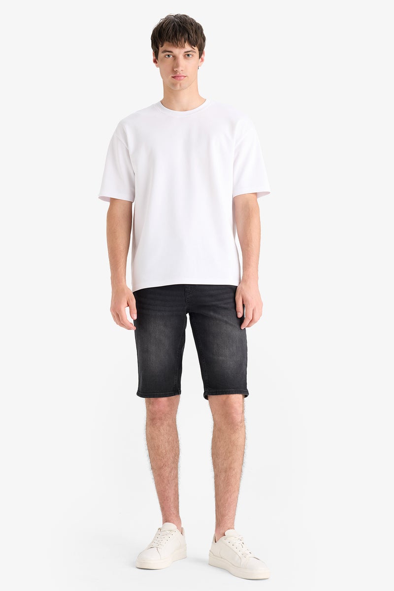 DeFacto Man Regular Fit Jean Jean Bermuda - Image 3