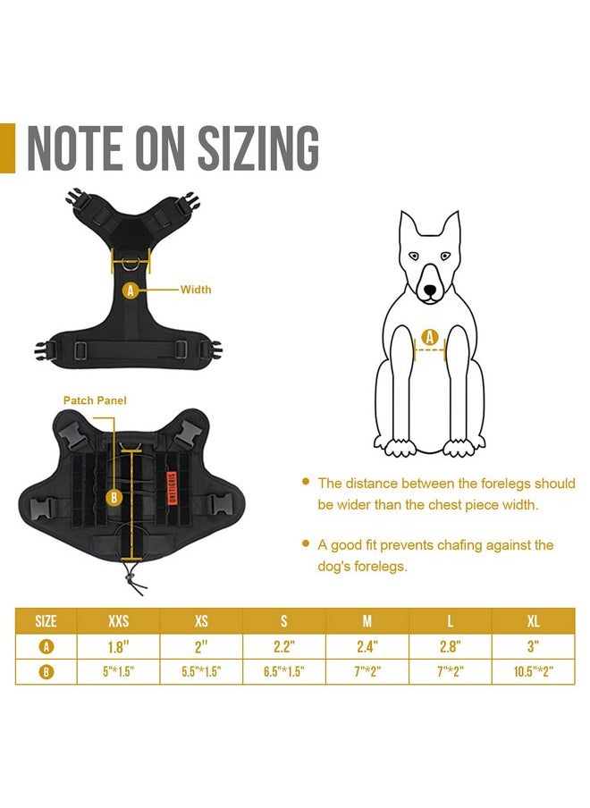 OneTigris - OneTigris Tactical Dog Harness Vest,No-Pull Service Dog Vest with Hook & Loop Panels,Adjustable Dog Vest Harness for Walking Hiking Training(Black,XS) - Image 1
