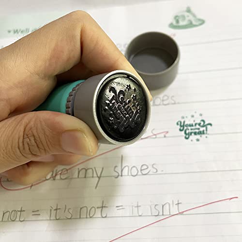 WAFJAMF Pack of 6 Sorted Teacher Stamp Teachers Self-Inking Rubber Stamps Teacher Review Photosensitive Stamps Behavior Stamps for Education Good Job-6pcs - Image 5