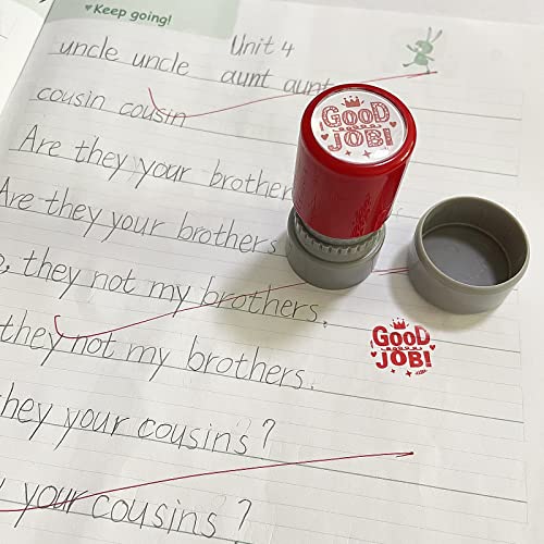WAFJAMF Pack of 6 Sorted Teacher Stamp Teachers Self-Inking Rubber Stamps Teacher Review Photosensitive Stamps Behavior Stamps for Education Good Job-6pcs - Image 4