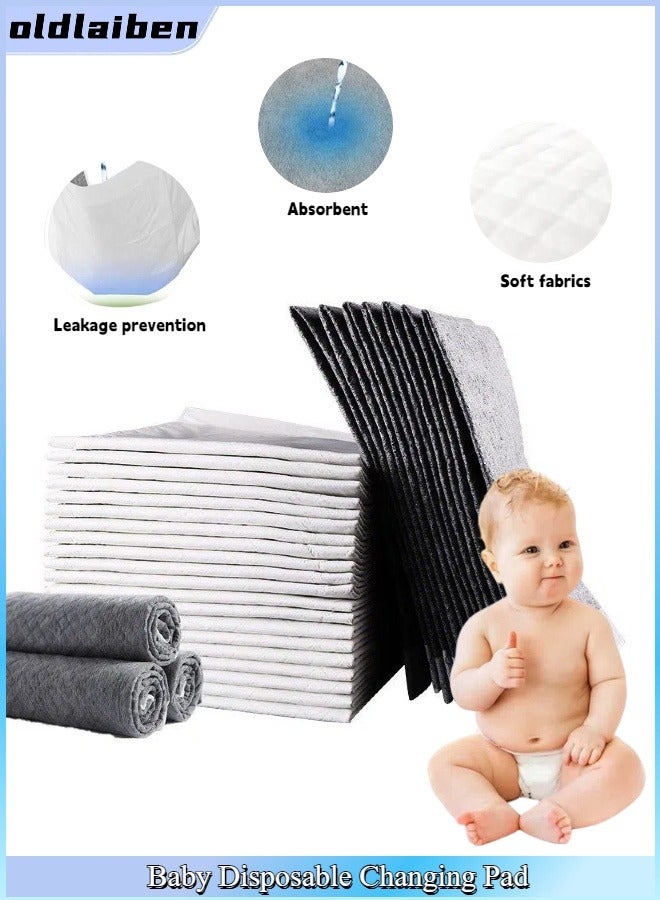 oldlaiben Disposable Changing Pad, Super Absorbency Disposable Underpads, Leakproof Quick Drying Disposable Pads for Baby, Bed Table Protector Mat, Super Soft, Ultra Absorbent & Waterproof - Covers Any Surface for Mess Free Baby Diaper Changes - Image 1