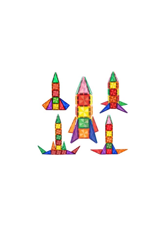 PicassoTiles - Picasso Magnetic Mini Diamond Rocket 30-Pieces | Building Blocks | Educational Toy Set | Construction Building Kit for Child Brain Development - Image 1
