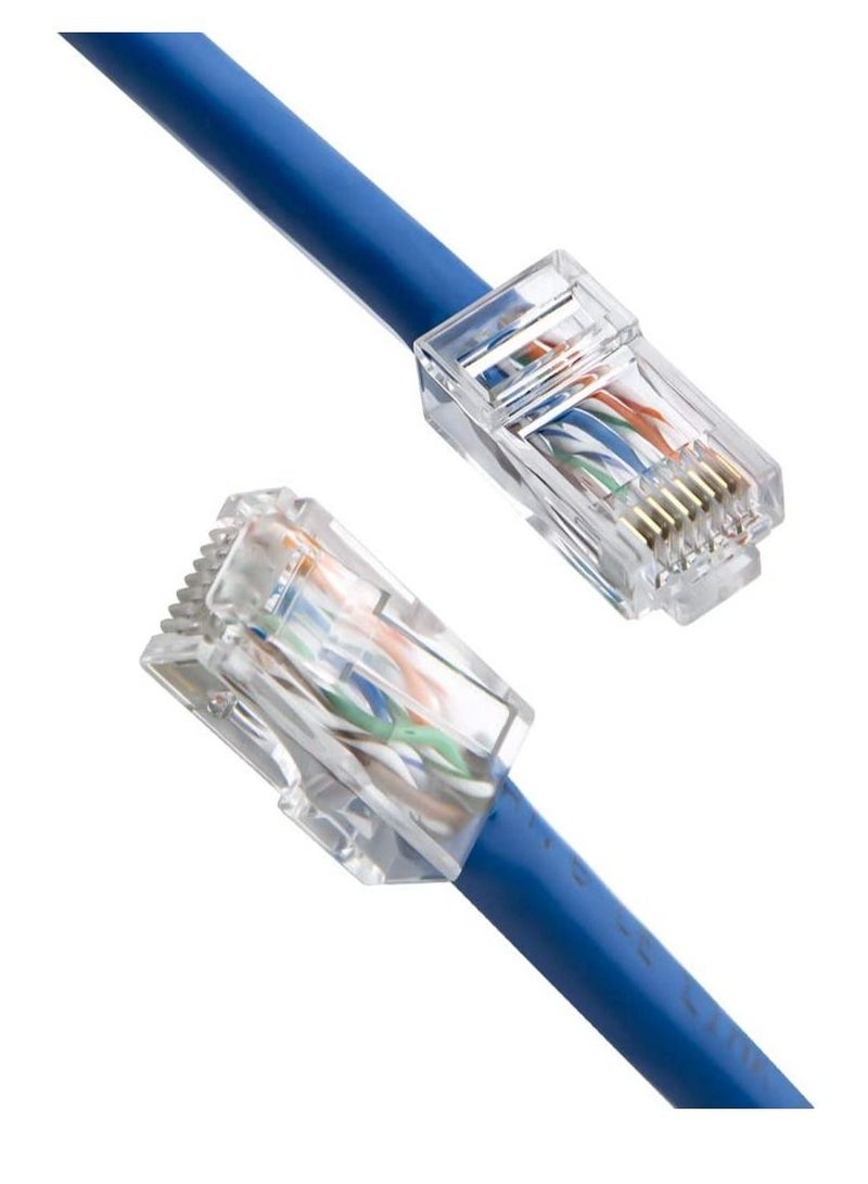 Ntech موصلات Ntech Royal Apex RJ45 8P8C Cat7 موصلات كرمب نهايات RJ45، موصلات كرمب إيثرنت المودولية لكابل إيثرنت الصلب والمعيار (عبوة من 50)  - Image 5