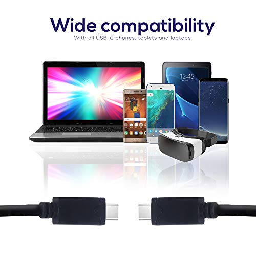 Vebner 20ft USB C to USB C Cable - Extra Long USB Type C - Compatible with Samsung, iPad Pro, Android Devices, Camera Tethering and More (Black) - Image 3