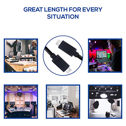 Vebner 20ft USB C to USB C Cable - Extra Long USB Type C - Compatible with Samsung, iPad Pro, Android Devices, Camera Tethering and More (Black) - Image 4