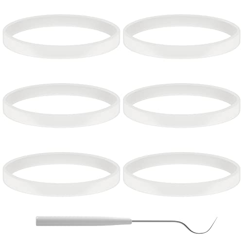 PODCAY 6 PCS Rubber Gaskets 10cm Sealing Gaskets White O-Ring Replacement Parts for Ninja Blender BL480 BL680 BL910 CT680 - Image 1