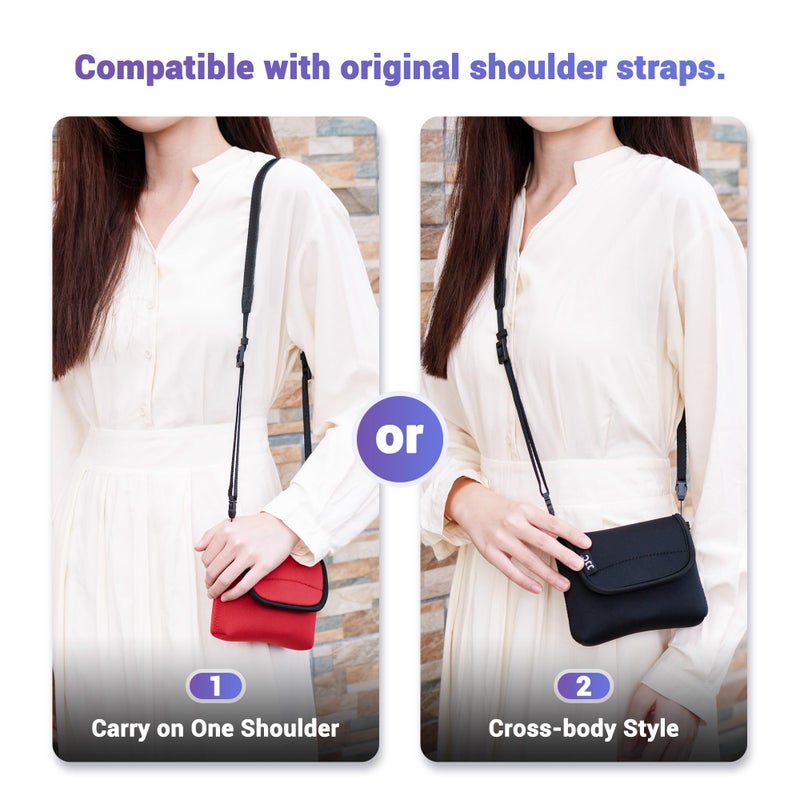 JJC Compact Camera Case Travel Pouch Sleeve for Leica Sofort 2 Instant Camera, Neoprene Material, Protect Your Camera Away from Dust, Scratch, Water-Splashing & Bump, Quick Access to The Camera, Black - Image 4