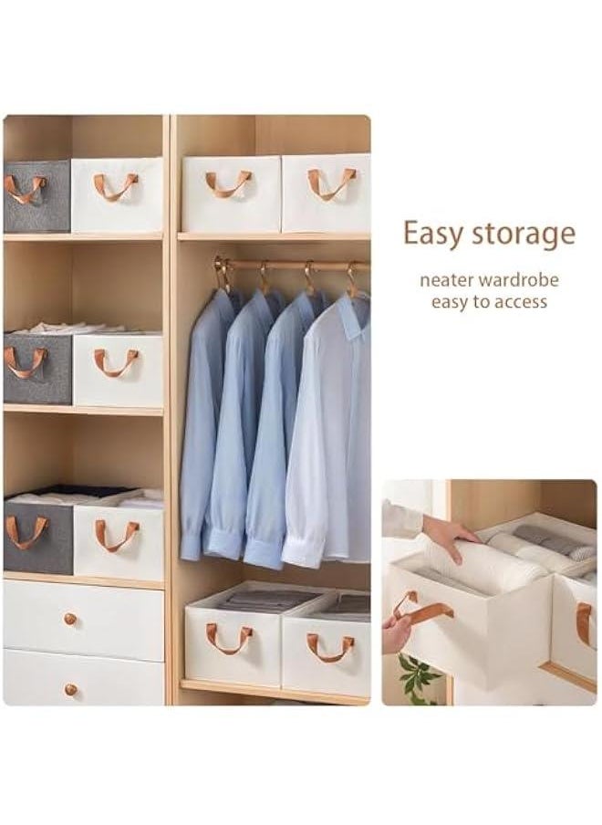 ميكسد - 2 Pack Clothes Storage Boxes Wardrobe organizer box,With handle foldable Used for organizing and storing clothing toys and books - Image 1