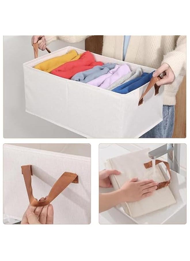 ميكسد - 2 Pack Clothes Storage Boxes Wardrobe organizer box,With handle foldable Used for organizing and storing clothing toys and books - Image 1