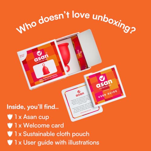 Asan Menstrual Cup Heavy Flow - Easiest cup to insert & remove I Special ring design | Premium medical grade silicone I Designed in the USA… - Image 4