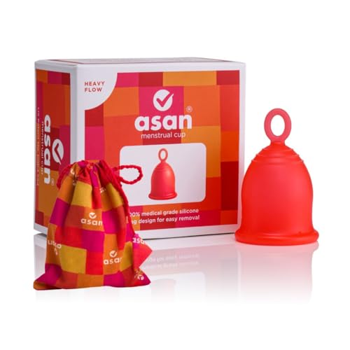 Asan Menstrual Cup Heavy Flow - Easiest cup to insert & remove I Special ring design | Premium medical grade silicone I Designed in the USA… - Image 1